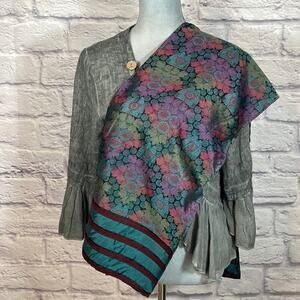 Vintage Honey Italian silk brocade and chenille scarf